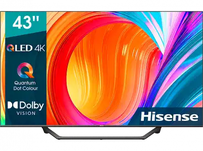 TV QLED 43" - Hisense 43A7GQ, HDR UHD 4K, Smart TV, HDMI, Dolby Atmos, Vision, HDR10+, Gris oscuro