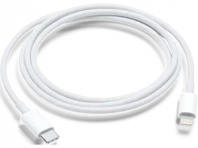 APPLE Cable de USB-C a Lightning, iPhone, iPad o iPod, Thunderbolt 3 (USB-C), 2 metros, Blanco