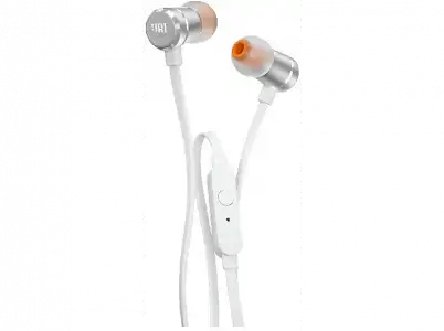 Auriculares de botón - JBL T290, Micrófono, Control remoto, Plata