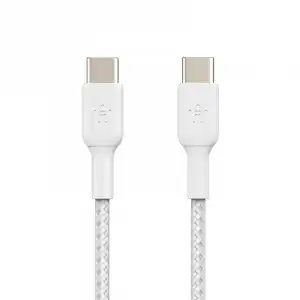 Belkin Boost Charge Cable Trenzado USB-C a USB-C Carga Rápida 1m Blanco