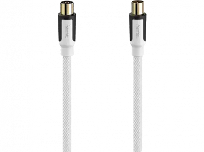 Cable de antena - Hama 00205446, Coaxial, 100 dB, 3 m, Blanco