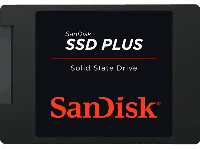 Disco duro SSD interno 480 GB - SanDisk PLUS, Lectura 535 MB/s, Escritura 445 Sata III, 2.5", Negro