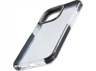 Funda - CellularLine TETRACIPH13T, Para Apple iPhone 13, Versaflex, Trasera, Negro/Transparente