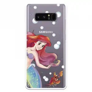 Funda Oficial Disney Sirenita Y Sebastián Transparente Para Samsung Galaxy Note8 - La Sirenita