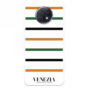 Funda Para Xiaomi Redmi Note 9t Del Venezia Fondo Blanco Rayas - Licencia Oficial Venezia Football Club
