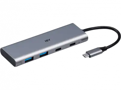 Hub - ISY IHU-5200, USB-C, 4 Puertos, 5 Gbps, 7.5 W, Plata