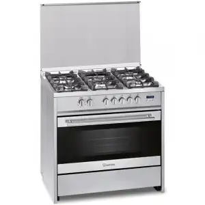 Meireles G911X Cocina de Gas Butano/Propano 5 Zonas + Horno de Acero Inoxidable