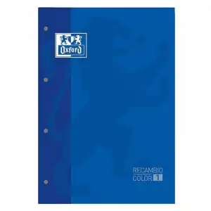 Oxford Classic Pack 5 Recambios Cuadriculados A4- 80 Hojas Azul Marino