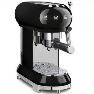 Smeg ECF01BLEU Cafetera Espresso Retro Negra