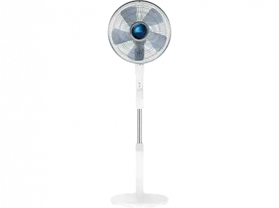 Ventilador de pie - Rowenta VU5840F0, 70 W, 1.45m, 80 m³/min, 38 dB, 4 Velocidades, Altura ajustable, Modo Turbo, Silencioso, Blanco