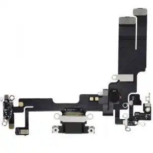 Conector De Carga Lightning Para Iphone 14 Con Micrófono Negro