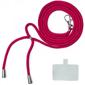 Cool Cordón Colgante Universal Fucsia Con Tarjeta para Smartphone