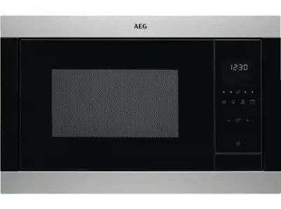 Microondas con grill integrable - AEG MSB2547D-M, 900 W, 8 niveles, 25 l, Negro/Inox