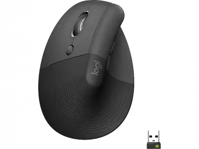 Ratón - Logitech Lift Vertical Ergonómico Mano Izquierda, Inalámbrico, 4000 ppp, Grafito