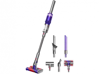 Aspirador escoba - Dyson Omni-Glide, Potencia 50 W, Autonomía 20 min, Inalámbrico, Peso ligero 1.9 kg, Movimientos con giro 360º, Níquel/Azúl