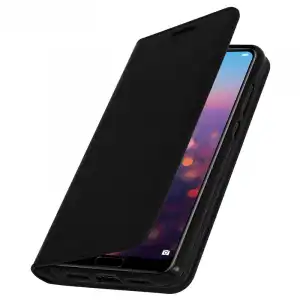 Avizar Funda Cartera Cuero Negro para Huawei P20 Pro