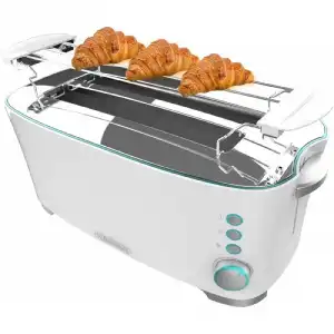 Cecotec Toast&Taste Extra Double W Tostador 2 Rebanadas y Función Descongelar 1350W Blanco