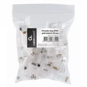 Gembird PLUG3UP6/50 Conector RJ45 8P8C Transparente 50 Piezas