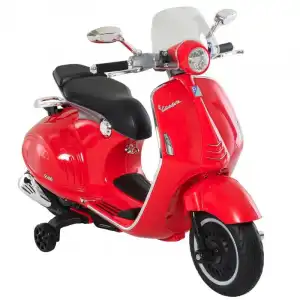 HomCom Vespa Moto Eléctrica 6V Roja