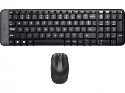 Pack Teclado + Ratón - Logitech Wireless Desktop MK220, Inalámbrico, USB, Conexión hasta 10 metros