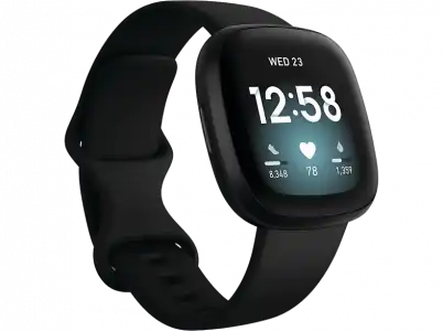 Smartwatch - Fitbit Versa 3, 6 meses incluidos de suscripción a Premium, GPS, Autonomía días, Negro