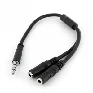 Startech Adaptador Divisor para Auriculares y Micrófono de 3,5mm de 4 Pines a 2x de 3,5mm de 3 Pines