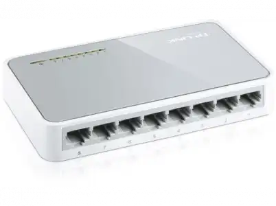 Switch - TP-Link, 8 puertos Ethernet 10/100 Mbps, Plug & Play