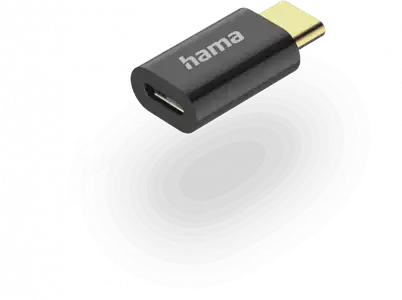 Adaptador USB - Hama 00201531, Micro USB-USB C, 480 Mbit/s, Negro