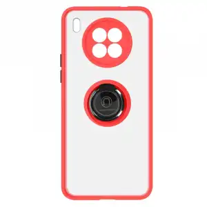 Avizar Funda Dos Materiales con Soporte de Anillo Metálico Rojo para Honor 50 Lite / Huawei Nova 8i