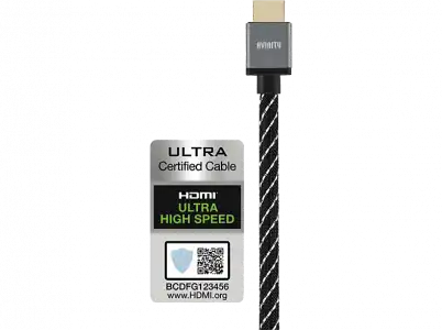 Cable HDMI - Hama Ultra High 00127173 , Ultrarresistente, HD, 8K, 3 metros de largo, Gris