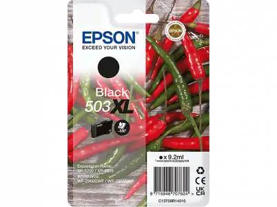 Cartucho de tinta - Epson 503XL INK Black, Tamaño XL, Hasta 550 páginas, Negro