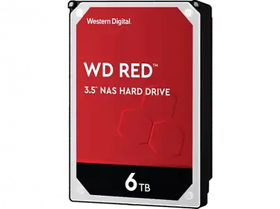 Disco duro interno 6 TB - Western Digital WD Red NAS Hard Drive, 3.5", SATA III, 6Gb/s, 5400 rpm, 64 MB, Rojo