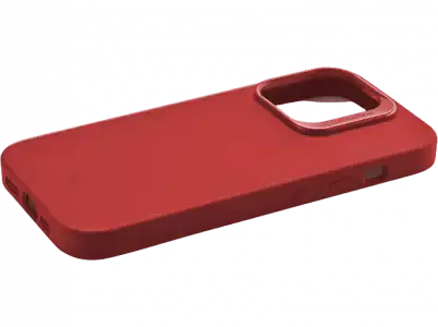 Funda - CellularLine SENSPLUSIPH15R, Para Apple iPhone 15, Silicona, Trasera, Antibacteriana, Rojo