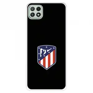 Funda del Atleti Escudo Fondo Negro Licencia Oficial Atlético de Madrid para Samsung Galaxy A22 5G