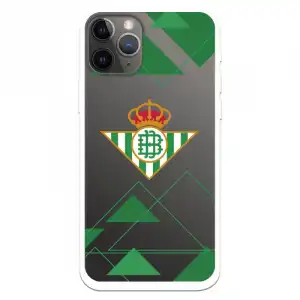 Funda Licencia Oficial Real Betis Balompié Escudo Fondo Transparente para iPhone 11 Pro