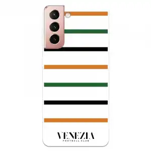 Funda Licencia Oficial Venezia Football Club Fondo Blanco Rayas para Samsung Galaxy S21