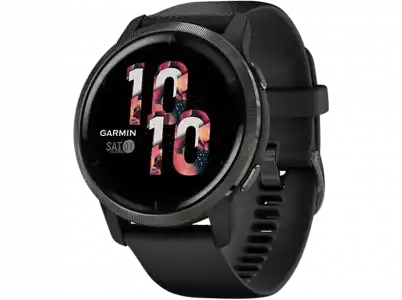 Reloj deportivo - Garmin Venu 2, 1.3", AMOLED, 11 días, Wi-Fi, Bluetooth, ANT+, GPS, Brújula, Pulsioxímetro, Negro