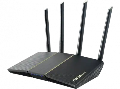 Router WiFi - ASUS RT-AX57, 3 Gbit/s, Wifi 6 Doble banda, Control parental, Compatible Aimesh, Gaming y Streaming, Negro