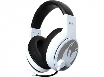 Auriculares gaming - Nacon GH-120, Para PC, Controladores 40mm, Con micrófono ajustable, Blanco