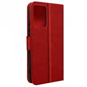 Avizar Funda Tarjetero con Soporte de Vídeo Roja para Xiaomi Redmi Note 12