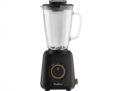 Batidora de vaso - Moulinex Eco Respect LM46EN, 800 W, 1.75 l, 4 Cuchillas, Diseño ecológico, Negro