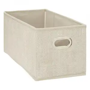 Caja de almacenamiento plegable beige jaspeado 15x31cm