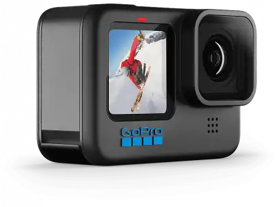 Cámara deportiva - GoPro Hero 10 Black, 5.3K60, 23 MP, SuperFoto, HDR, HyperSmooth 4.0, Sumergible 10m, Negro