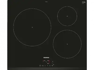 Encimera - Siemens EU631BJB2E, Inducción, Eléctrica, 3 zonas, 28 cm