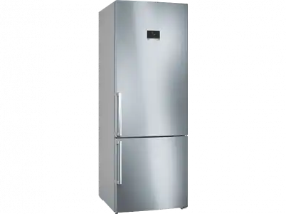 Frigorífico combi - BOSCH KGN56XIDR, No frost, 193 cm, 508 l, Bandejas cristal extensibles, Cajón VitaFresh, Inox