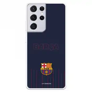 Funda del Barcelona Barsa Fondo Azul Licencia Oficial FC Barcelona para Samsung Galaxy S21 Ultra