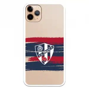 Funda Licencia Oficial SD Huesca Rayas Transparente para iPhone 11 Pro Max