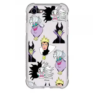 Funda Oficial de Disney Villanas Patrón Brillantina para iPhone 7