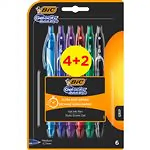 Set de 6 bolígrafos BIC Gel-ocity Quick Dry tinta gel
