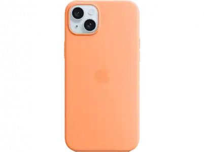 APPLE Funda de silicona con MagSafe para iPhone 15 Plus, Naranja sorbete